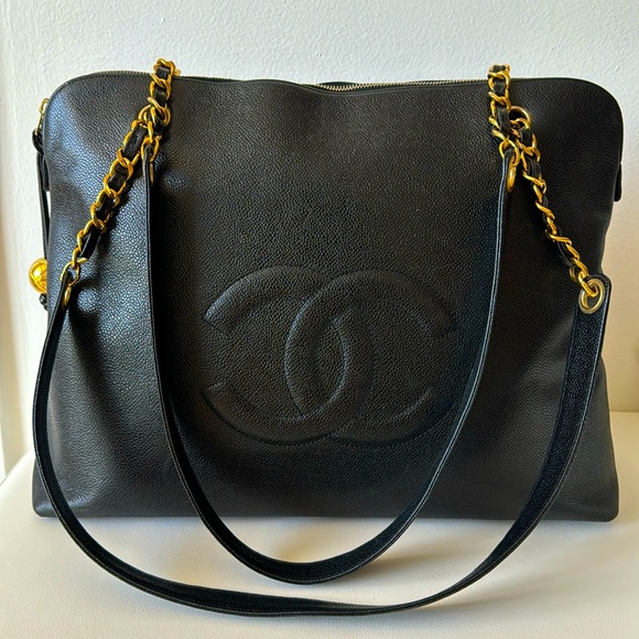 CHANEL Handbags - CHANEL Caviar Shoulder Bag with 24K Gold Plated Hardware in Great Used C…